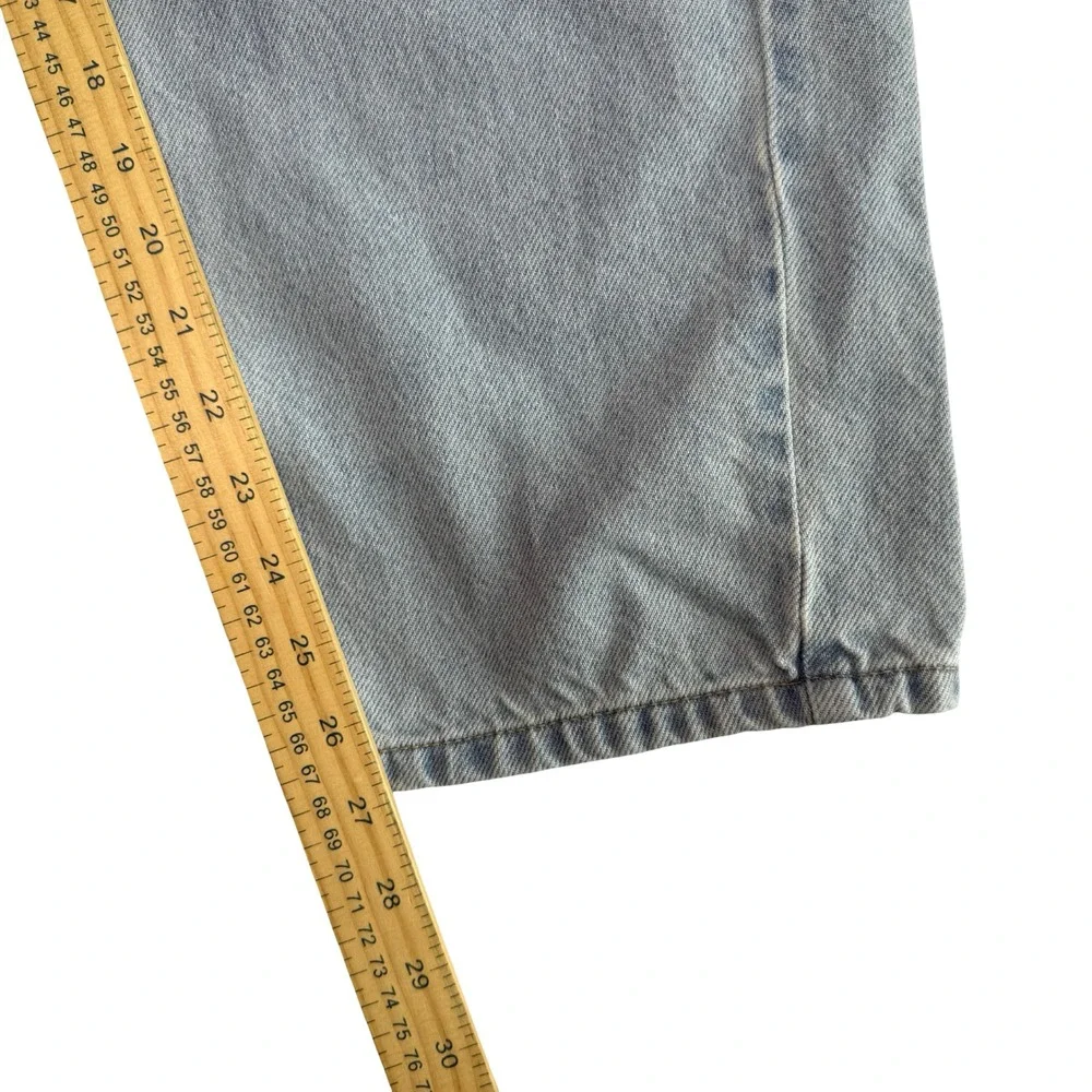 Empyre Loose Fit Sk8 Baggy Skate Jeans Mens 28 Light Wash Y2K Grunge Embroidered